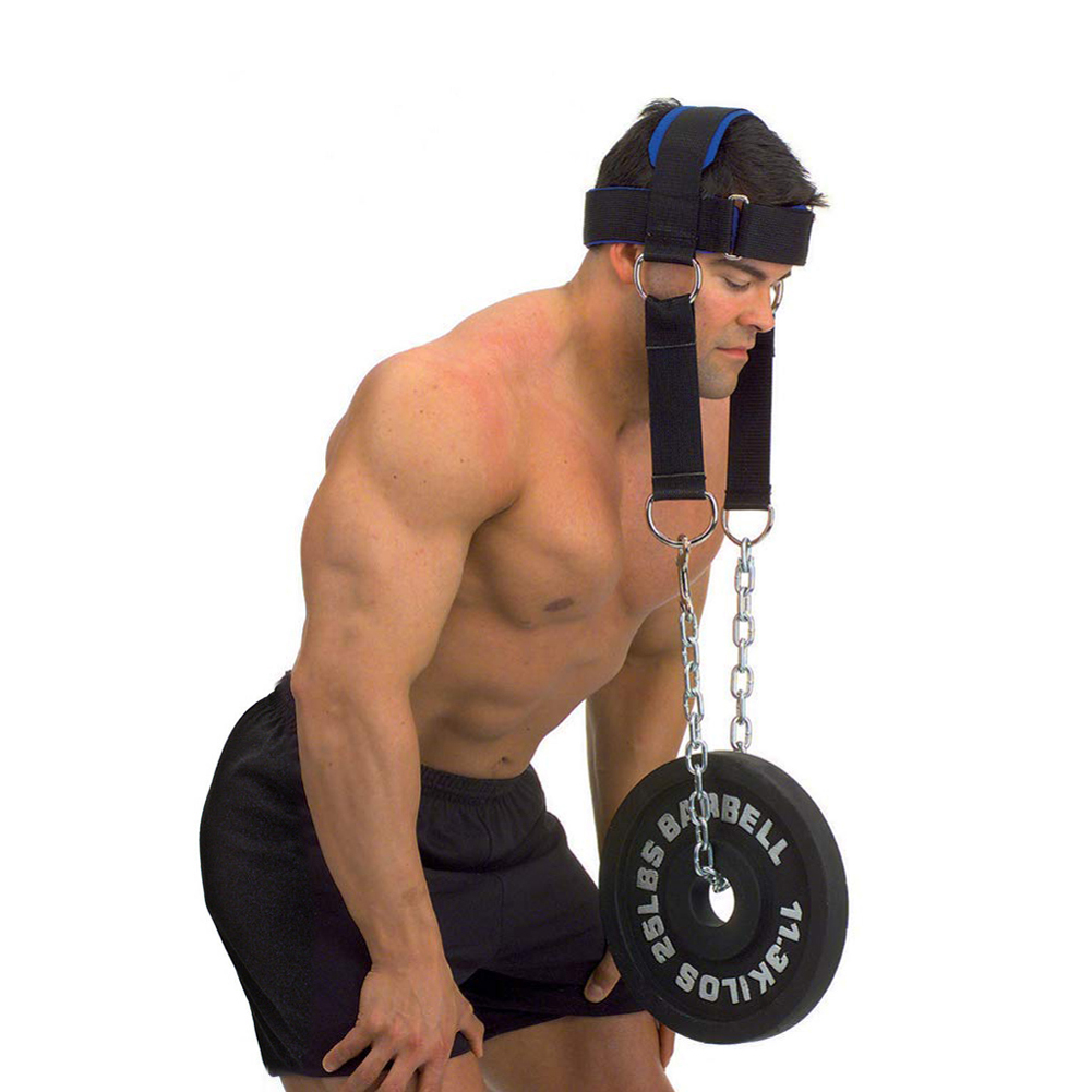 Crossfit Gym - 패딩 처리된 목 트레이닝 헤드 하네스(체인